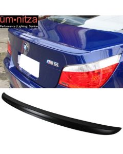 Fits 04-10 Fit BMW 5 Series E60 Sedan M5 Style Unpainted ABS Trunk Spoiler Wing