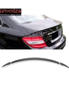 Fits 08-14 Benz W204 C-Class B Style Unpainted Trunk Spoiler - ABS