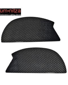 2x Universal GT Rear Trunk Spoiler Tail Wing Lip Add On Carbon Fiber Side Plate