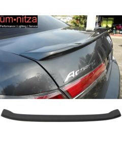 Fits 08-12 Accord 8th 4DR Flush Mount OE Factory Trunk Spoiler Matte Black ABS