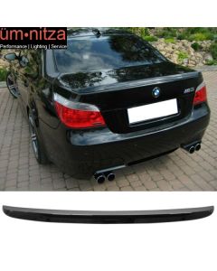 Fits 04-10 E60 Sedan M5 Style Trunk Spoiler Painted Black Sapphire Metallic #475