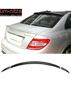 Fits 08-14 Benz C-Class W204 Sedan B Style Trunk Spoiler ABS Painted #040 Black