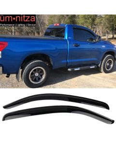 Fits 07-17 Toyota Tundra Standard Cab Acrylic Window Visors 2Pc Set