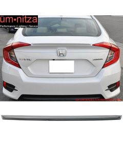 Fits 16-18 Civic X Sedan OE Trunk Spoiler Painted #NH797M Modern Steel Metallic