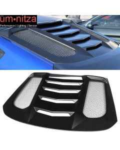 Fits 15-23 Ford Mustang Coupe IKON V2 Rear Window Louver Cover ABS Matte Black