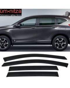 Fits 17-22 Honda CRV Acrylic Window Visors Sun Rain Deflector Guard 4Pc Set