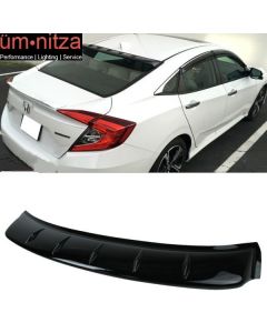 Fit 16-18 Honda Civic Sedan IK Vortex Roof Spoiler Window Visor Smoke Shade Wing