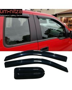 Fits 04-14 Ford F150 Supercab Extended Cab Acrylic Window Visors 4Pc Set