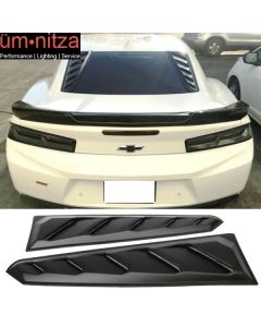 Fits 16-23 Chevy Camaro ABS Rear Window Louvers In Pairs