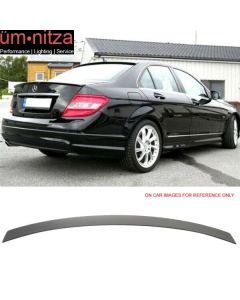 Fits 08-14 Benz W204 C-Class OE Factory Painted Matte Black Roof Spoiler Wing