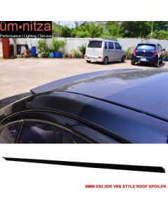 Fits 07-13 Fit BMW E92 2Dr VRS Style Roof Spoiler Unpainted Black - PUF