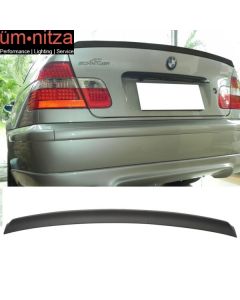 Fits 99-05 BMW E46 3 Series Sedan AC Style Painted Matte Black Trunk Spoiler ABS