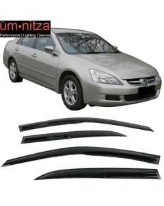 Fits 03-07 Honda Accord Sedan Mugen Style Window Visors Acrylic Rain Guard 4PC