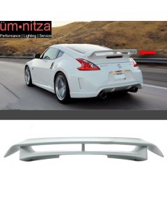 Fits 09-21 Nissan 370Z Z34 Fairlady Z N Style Rear Trunk Spoiler Wing Primer ABS