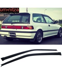 Fits 88-89 Honda Civic Hatchback Acrylic Window Visors 2Pc Set