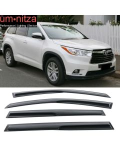 Fits 14-19 Toyota Highlander Mugen Style Window Visor Vent Rain Guard 4PCS