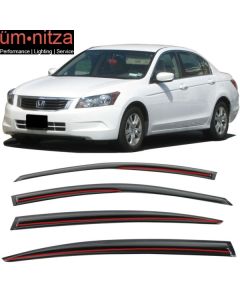 Fits 08-12 Honda Accord Sedan Mugen Style Window Visors Vent Rain Guard 4PCS