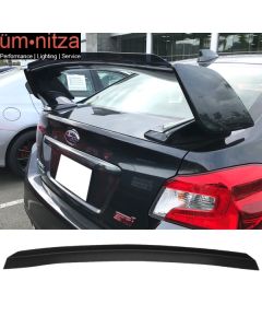 Fits 15-19 Subaru WRX STI Top Gurney Flap Add-On Trunk Spoiler Wing Matte Black