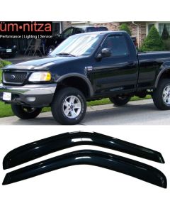 Fits 97-03 Ford F-150 F-250 Standard Cab 2PCS Window Visors Vent Rain Sun Guard