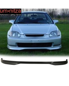 Fits 99-00 Honda Civic 4Dr EK Front Bumper Lip Spoiler PP + 4PCS Window Visors