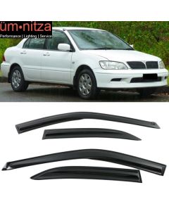 Fits 02-07 Mitsubishi Lancer Mugen Style Acrylic Window Visors 4PC Rain Guard