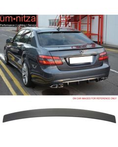 Fit 10-16 Benz W212 Sedan E-Class L Style Rear Roof Spoiler Wing ABS Matte Black