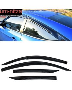 Fits 16-20 Honda Civic Coupe Mugen Style Side Window Visor Rain Deflectors 4PC