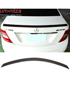 Fits 08-14 Benz C Class W204 C63 AMG Sty Carbon Fiber Trunk Spoiler Red Line