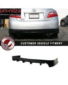 Fits 07-11 Toyota Camry  Aero Custom 4Fin Rear Bumper Lip Diffuser