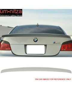 Fits 04-10 BMW E60 5 Series AC Painted #300 Alpine White III ABS Trunk Spoiler