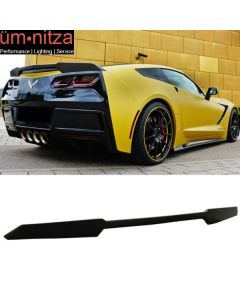 Fits 14-18 Chevy Corvette C7 ZR51 Style Trunk Spoiler - FRP Primer Matte Black