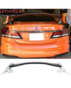 Fits 12-15 Honda Civic X 9th Gen 4DR Type R Rear Trunk Spoiler Wing 731578 White