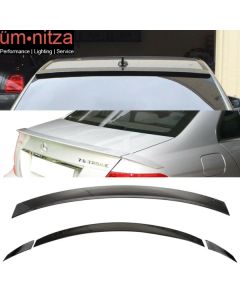 Fits 08-14 Benz C Class W204 Sedan Trunk Spoiler & Roof Wing Painted #040 Black