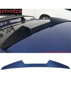 Fit 16-18 Civic 10th Gen Coupe V Roof Spoiler Painted B593M Aegean Blue Metallic