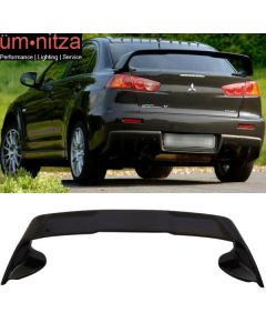 Fits 08-17 Lancer 10 EVO X Trunk Spoiler Wing Painted Tarmac Black #X42