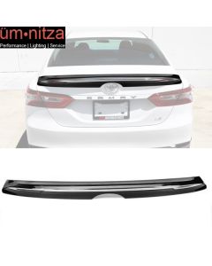 Fits 18-23 Toyota Camry MD Style Rear Trunk Spoiler Wing Chrome Trim Gloss Black