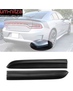 Fits 12-14 Dodge Charger SRT 2PCS Rear Bumper Lip Canard Aprons PP Matte Black