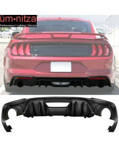 Fits 18-19 Mustang EcoBoost Rock Rear Diffuser & Muffler Tip Single Outlet Look