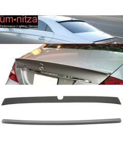 Fits 04-10 Benz CLS Class W219 Sedan AMG Trunk Spoiler & L Type Roof Wing ABS