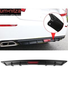 Fits 18-22 Honda Accord OE Style Rear Bumper Lip Diffuser W/ Red Reflector PP