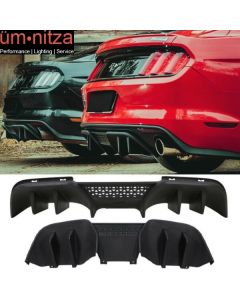 Fits 15-17 Ford Mustang R-Spec V2 Lower Rear Diffuser For PREMIUM Rear Bumper