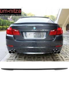 Fits 11-17 BMW F10 5 Series Sedan Trunk Spoiler Painted Matte Black ABS