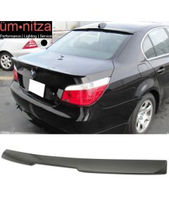 Fit 04-10 BMW 5 Series E60 A Style Rear Roof Window Spoiler Wing ABS Matte Black