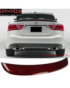 Fits 16-18 Nissan Maxima A36 OE2 Trunk Spoiler Painted Coulis Red #NAW