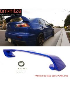 Fits 08-17 Lancer EVO X Evolution 10 Trunk Spoiler Painted #D06 Octane BluePearl