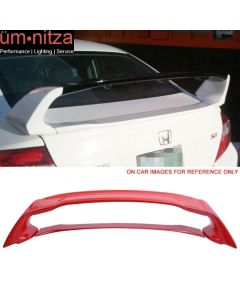 Fits 12-15 Honda Civic 4Dr Sedan Mugen Trunk Spoiler Painted #R513 Rallye Red