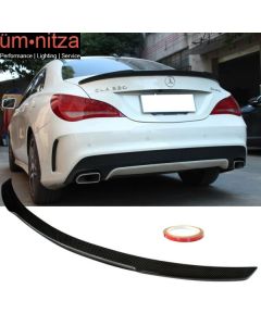 Fits 13-18 Benz CLA Class C117 FD Style Rear Trunk Spoiler Wing Lip Carbon Fiber