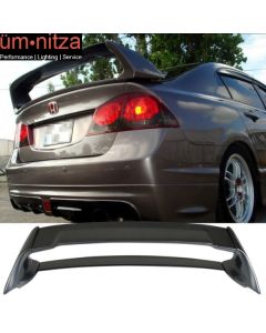 Fit 06-11 Civic Sedan Mug Trunk Spoiler Painted #NH737M Polished Metal Metallic