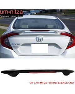 16-18 Civic Sedan OE LED Brake Light Trunk Spoiler Painted Crystal Black Pearl