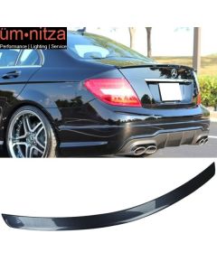 Fits 08-14 Benz W204 C Class AMG Trunk Spoiler Painted #755 Steel Gray Metallic